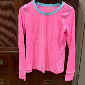 Lilly Pulitzer Luxletic Pink Top with Gray Trim